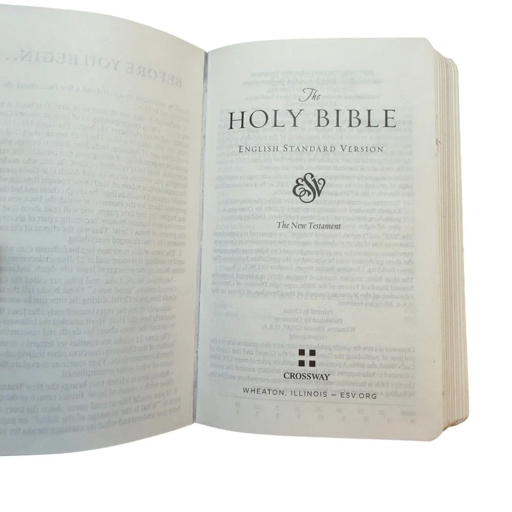Paul's Leather Co ESV Pocket Bible New Testament Psalms Proverbs Tan Leather Yap